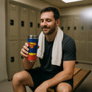 DC Superman Stainless Steel Tumbler–Hero Coffee Travel Mug with Logo & Suit Design – Insulated Reusable Cup for Hot & Cold Drinks – Gift for Men, Dads or Teens