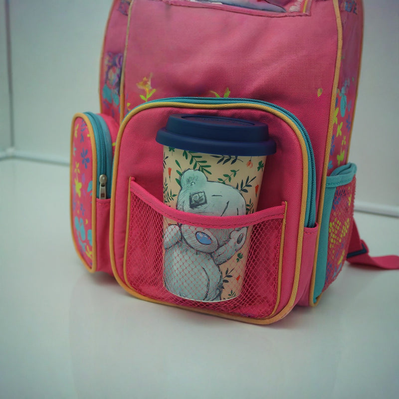 Cute Teddy Bear Coffee Tumbler | Reusable Travel Cup Bamboo Lid Leakproof