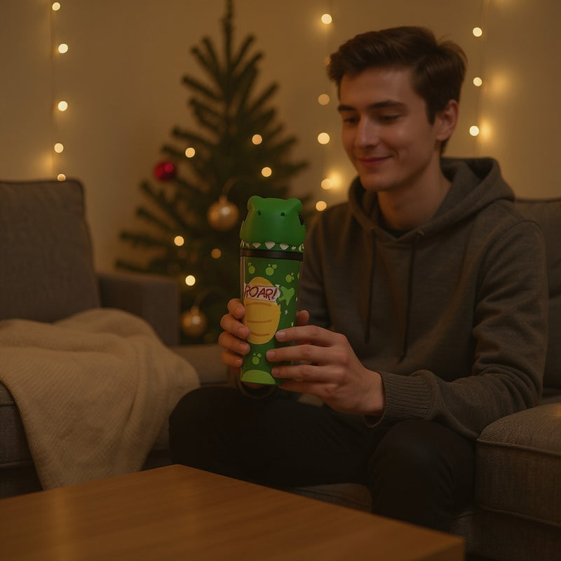 Dinosaur Tumbler for Kids with Cute 3D Dino Lid – Spill &amp; Leakproof Travel Cup with Straw&nbsp;