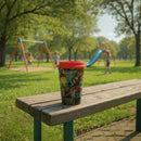 Superhero Hero Comic Print Coffee Cup with Lid for Kids – Leakproof Travel Mug with –