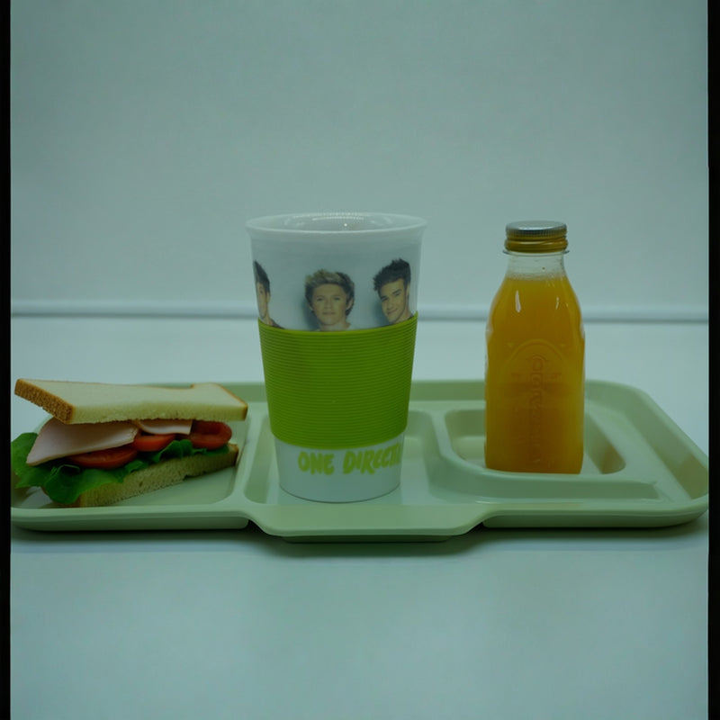 One Direction Travel Cup with Band Member Print – BPA-Free Plastic Tumbler with Lime Grip Band