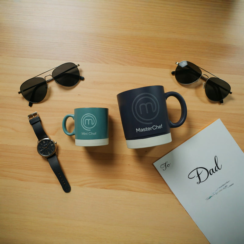 MasterChef & Mini Chef Mug Gift Set – Father’s Day Coffee Mugs for Dad and Child