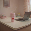 Cute Pink Lips Stanley Tumbler – Leakproof Reusable Cup for Cold & Hot Drinks