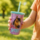 SPIRIT Riding Horse Tumbler Cup for Kids – 16 oz Glitter Reusable Plastic Cup