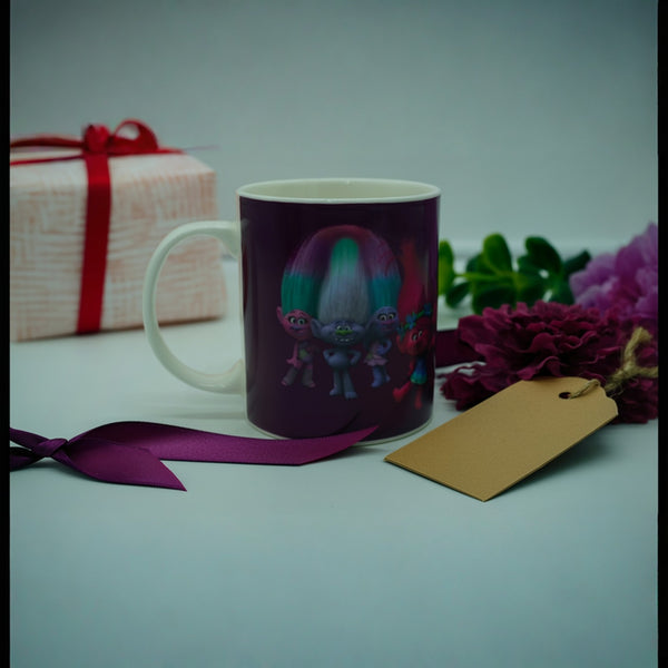 Disney Trolls Ceramic Mug for Kids | Colorful Coffee Cup | Dishwasher &amp; Microwave Safe