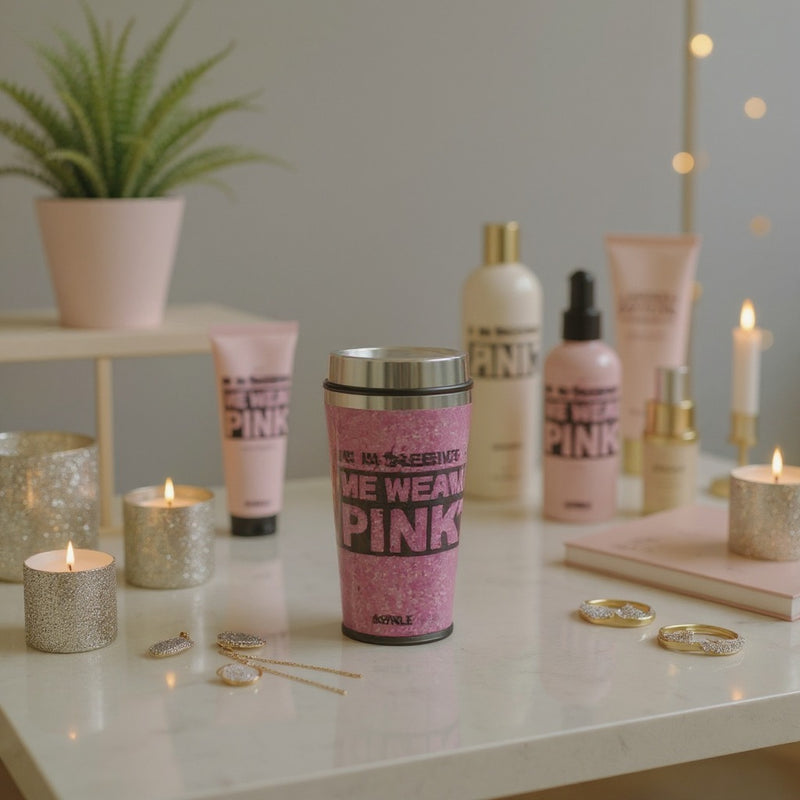 Mean Girls Pink Tumbler “On Wednesdays We Wear Pink” – Reusable Travel Coffee Cup