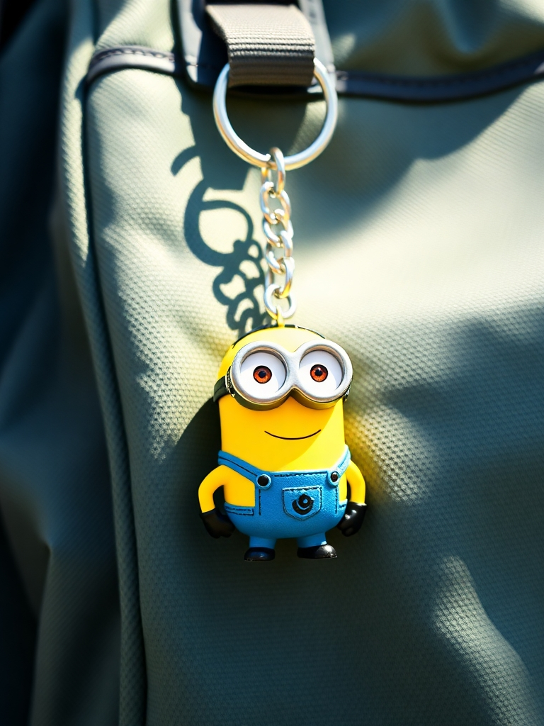 Minion Key Rack Cute Minion Character Keychain – Durable PVC Figure Key Ring for Bags,
