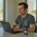 Top Gun Stainless Steel Tumbler– Fighter town USA Insulated Coffee Mug with Lid – Military Pilot Gift for Men of Aviation– Hot &amp; Cold Beverage Travel Cup