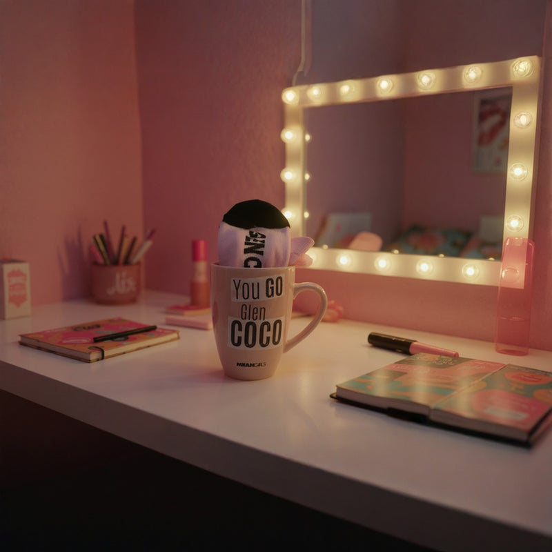 Mean Girls Mug and Socks Gift Set – “You Go Glen Coco” & “Mean Grls”