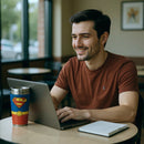 DC Superman Stainless Steel Tumbler–Hero Coffee Travel Mug with Logo & Suit Design – Insulated Reusable Cup for Hot & Cold Drinks – Gift for Men, Dads or Teens