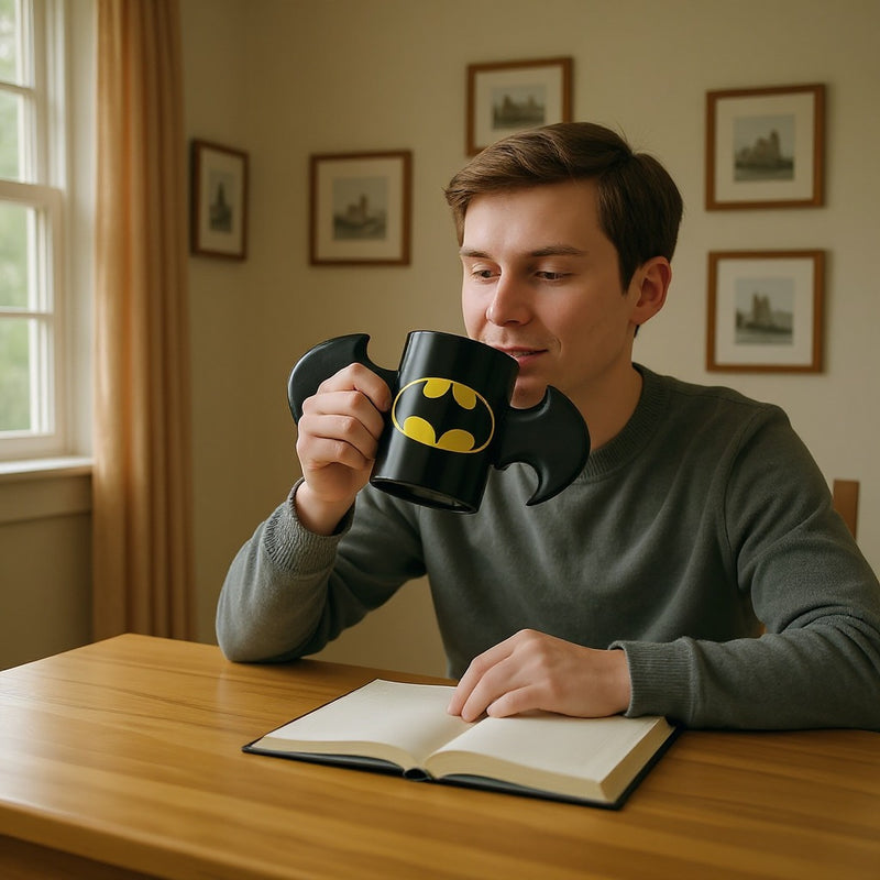 Batman 3D Coffee Mug with Batwing Handles –Superhero Ceramic Mug