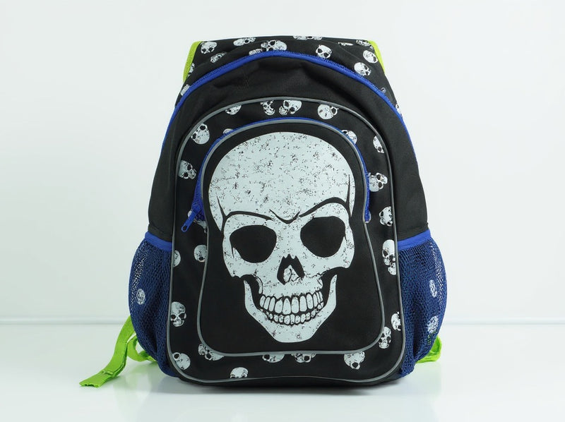 Skull Polka Dot Backpack-Black Blue Kids Gift