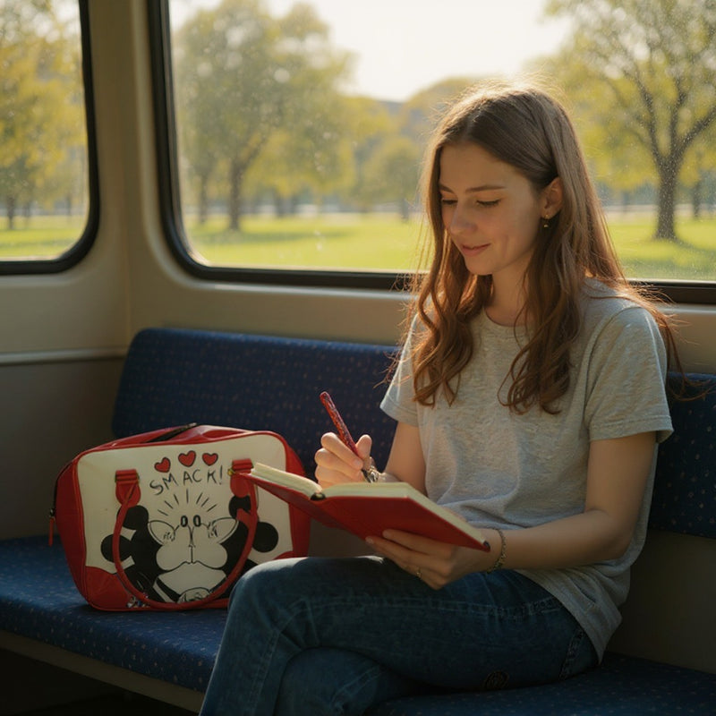 Disney Mickey &amp; Minnie Kiss Print “SMACK” Handbag