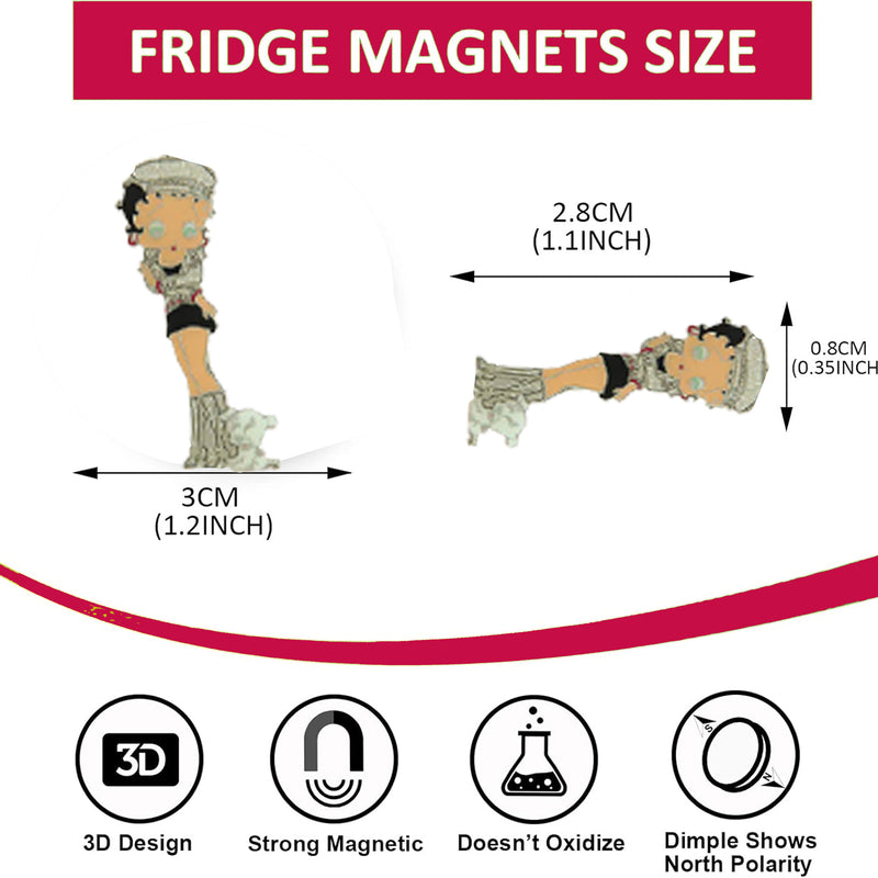 Betty Boop London Fridge Magnet Enamel