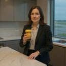 Insulated Eco Travel Tumbler | Leakproof Mug Yellow Lid | Hot Drink Keeper Reusable Cup