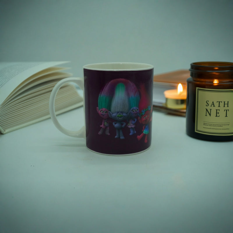 Disney Trolls Ceramic Mug for Kids | Colorful Coffee Cup | Dishwasher &amp; Microwave Safe