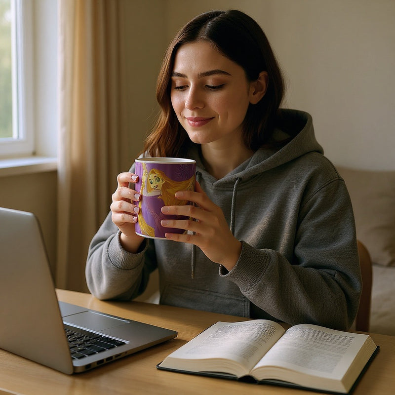 Disney Princess Ceramic Mug | for Kids Girls –Coffee Tea Cup with Handle – Cute Mug for Hot Drinks&nbsp;