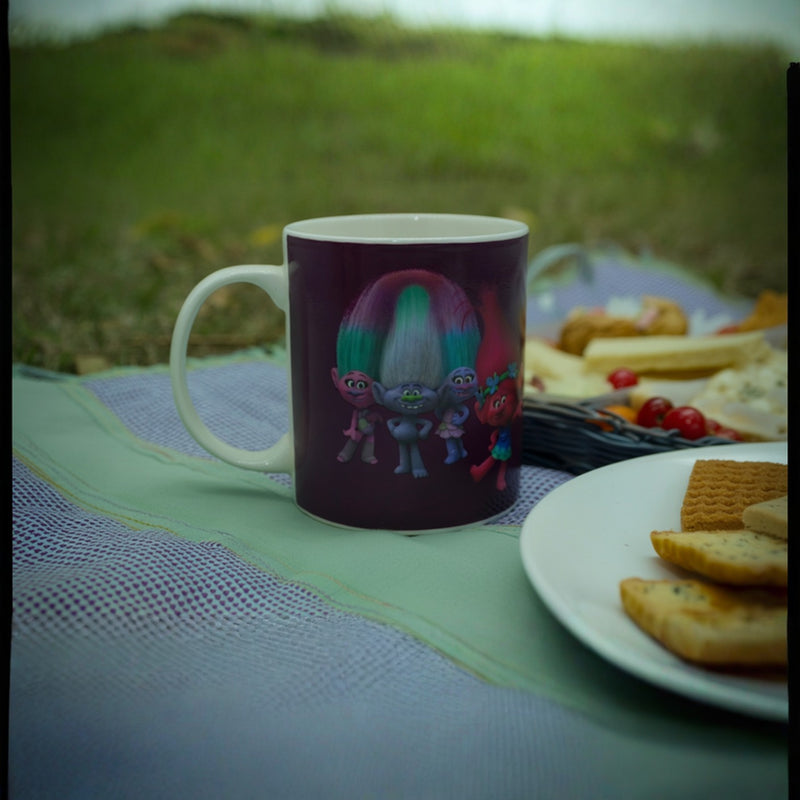 Disney Trolls Ceramic Mug for Kids | Colorful Coffee Cup | Dishwasher &amp; Microwave Safe