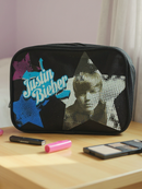Justin Bieber Cosmetic Case Black With Zip And Compact Mirror Girls/Boys Gift Set