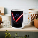 Darth Vader Mug with Dual Red Lightsaber – Star Wars Ceramic Coffee Mug