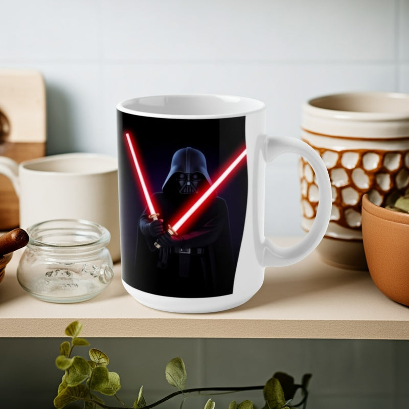 Darth Vader Mug with Dual Red Lightsaber – Star Wars Ceramic Coffee Mug
