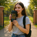 Harry Potter Hogwarts Travel Mug – Black Insulated Coffee Tumbler with Crest Logo – BPA-Free Stainless Steel Leakproof Lid Cup