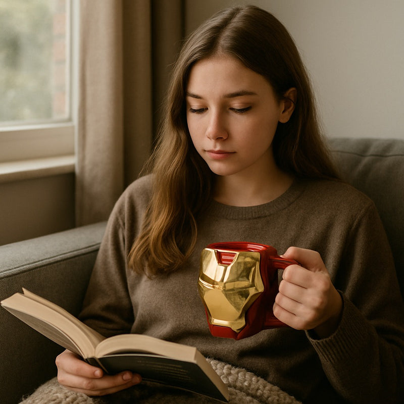 Marvel Avengers Iron Man 3D Ceramic Coffee Mug | Superhero Face Shaped Tea Cup | Limited Edition