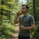 Insulated Eco Travel Tumbler | Leakproof Mug Yellow Lid | Hot Drink Keeper Reusable Cup