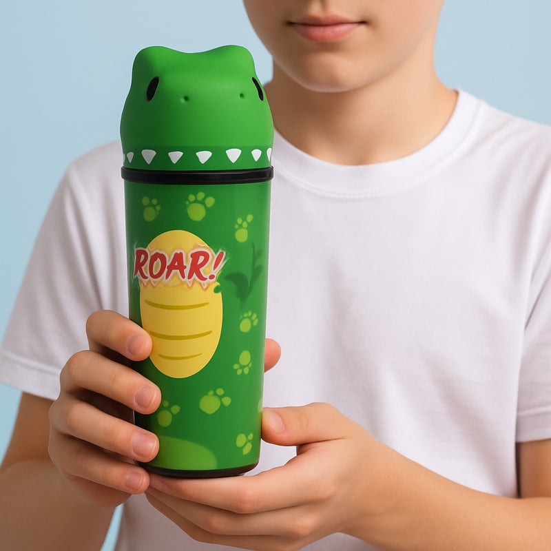 Dinosaur Tumbler for Kids with Cute 3D Dino Lid – Spill &amp; Leakproof Travel Cup with Straw&nbsp;