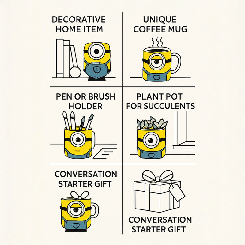 Minions 3D Ceramic Mug – Official Cartoon Coffee Cup