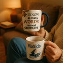 Matilda Mug Gift Set (1) – Official Roald Dahl Ceramic Mugs with Book Quotes – 11 oz Each
