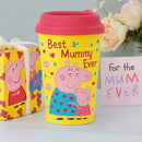 Peppa Pig Travel Mug “Best Mummy Ever” Reusable Coffee Cup with Lid | Gift for Mum
