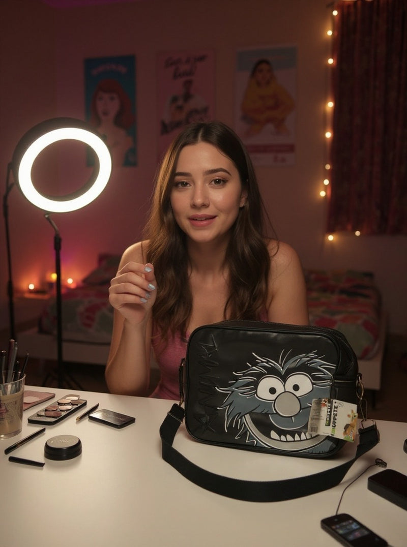 Muppet Show Animal Black Messenger Bag