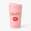 Cute Pink Lips Stanley Tumbler – Leakproof Reusable Cup for Cold & Hot Drinks