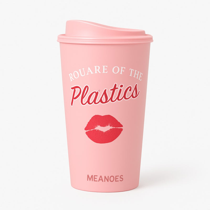 Cute Pink Lips Stanley Tumbler – Leakproof Reusable Cup for Cold & Hot Drinks