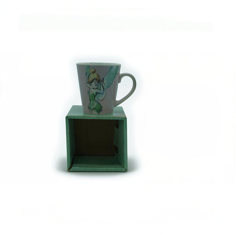 Disney Tinker Bell Fairy Mug &amp; Socks Set | Pink Girls Cozy Ceramic Cup Soft