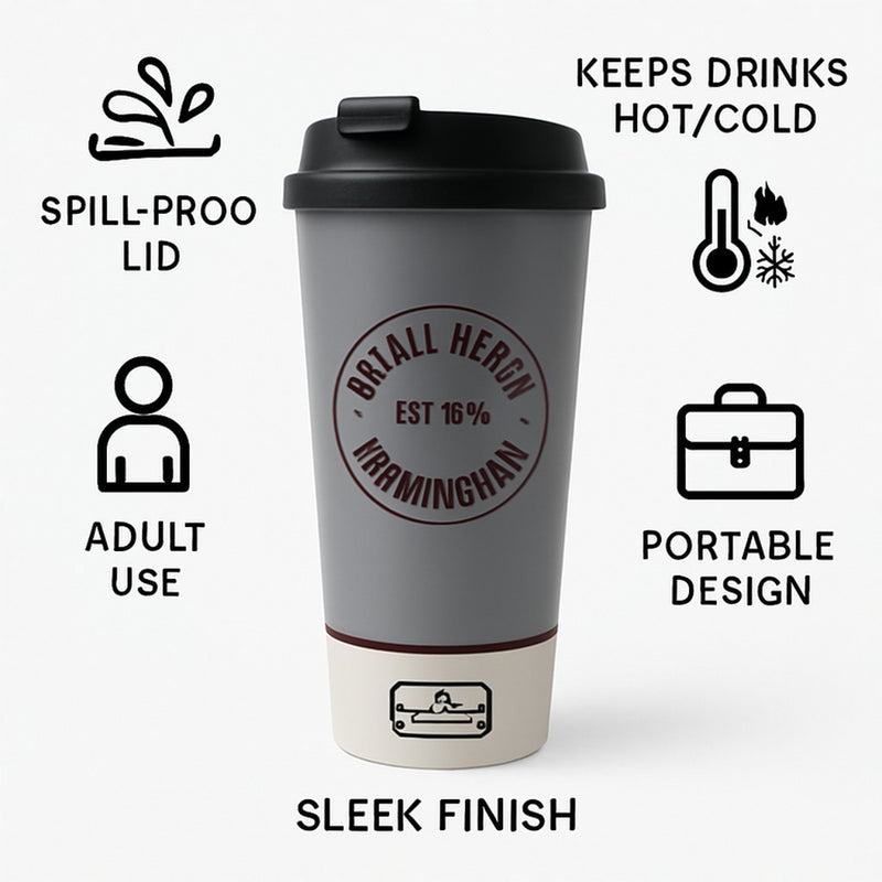 Shelby Brothers Travel Tumbler | Vintage Grey Reusable Coffee Cup