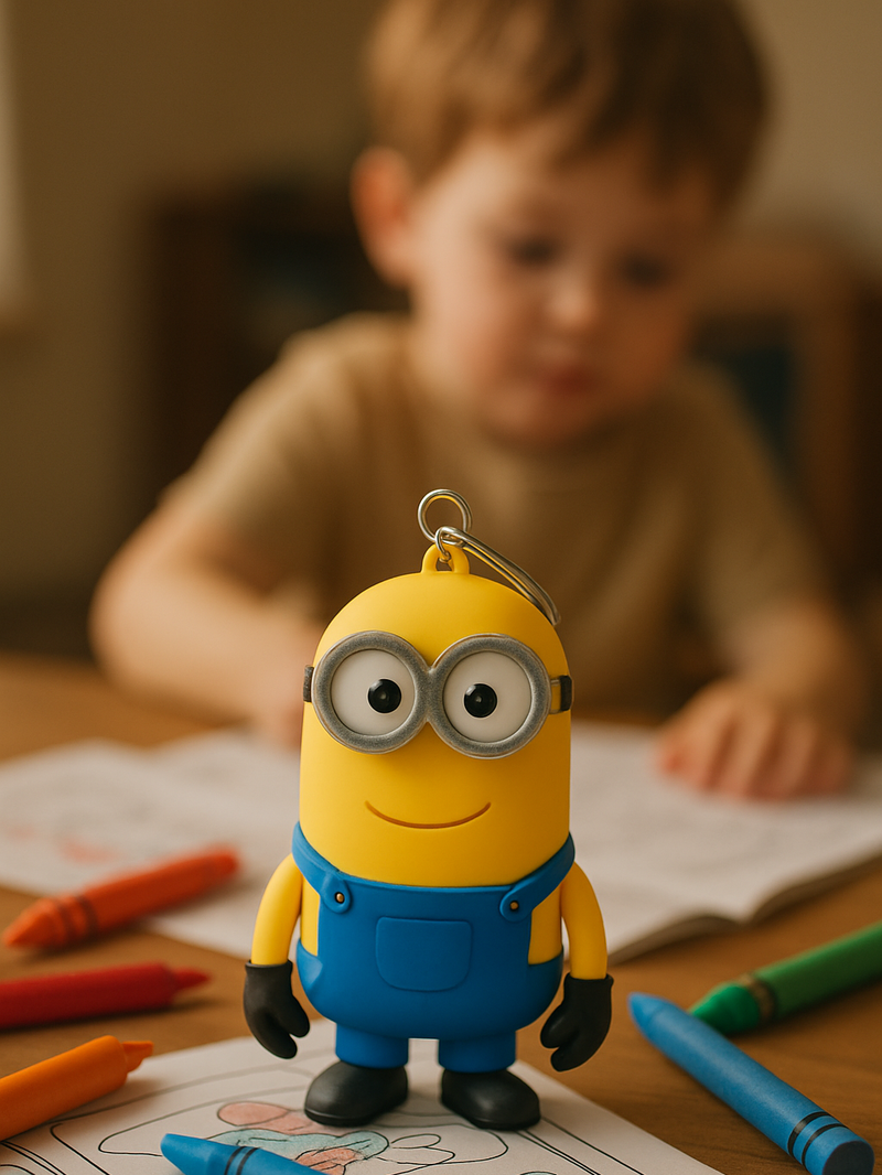 Cute Minion Character Keychain – Durable PVC Figure Key Ring for Bags, Keys &amp; Gifts