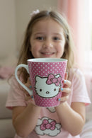 Hello Kitty Pink Polka Dot Ceramic Mug –12oz  Cute Kawaii Coffee Cup for Everyday