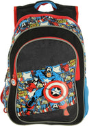 Marvel Captain America Blue & Black Backpack – Large Capacity Laptop Daypack with Padded Adjustable Shoulder Straps
