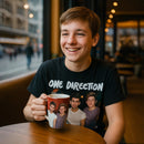 One Direction Ceramic Mug– Red Coffee Cup with Band Member Print – Official Music Merchandise
