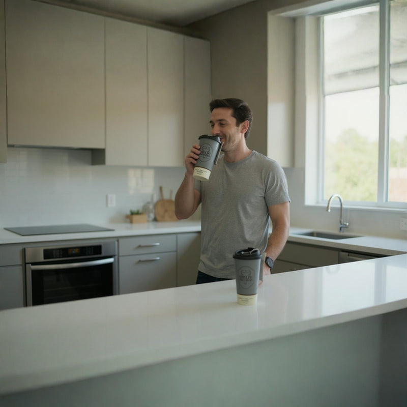 Shelby Brothers Travel Tumbler | Vintage Grey Reusable Coffee Cup