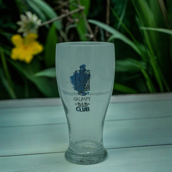 Funny Beer Club Pint Glass– Father’s Day Gift  for Grumpy Dads – Beer Glass for Dad
