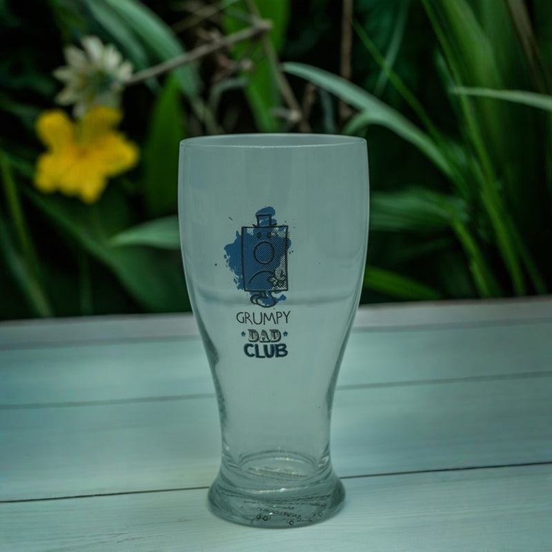Funny Beer Club Pint Glass– Father’s Day Gift  for Grumpy Dads – Beer Glass for Dad