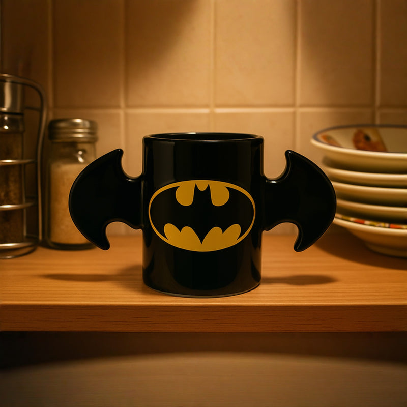Batman 3D Coffee Mug with Batwing Handles –Superhero Ceramic Mug