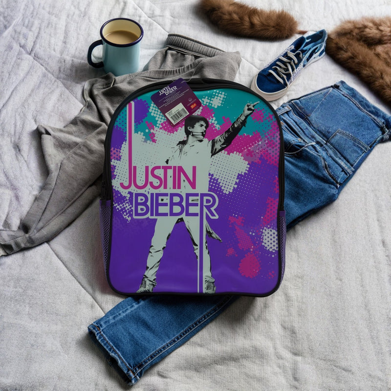 MVL, Justin Bieber 16-inch Backpack - Lightweight for teens, Perfect for School, College &amp; Travel.