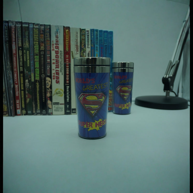 DC Superman “Super hero” Tumbler– Stainless Steel Coffee Travel Mug