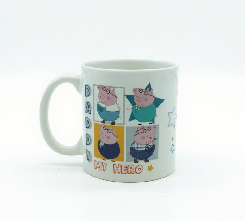 Peppa Pig Daddy “My Hero” Ceramic Mug – Cute Coffee Cup for Dad – Official Kids Gift for Father’s Day Birthday or Christmas –to Dad from Daughter or Son