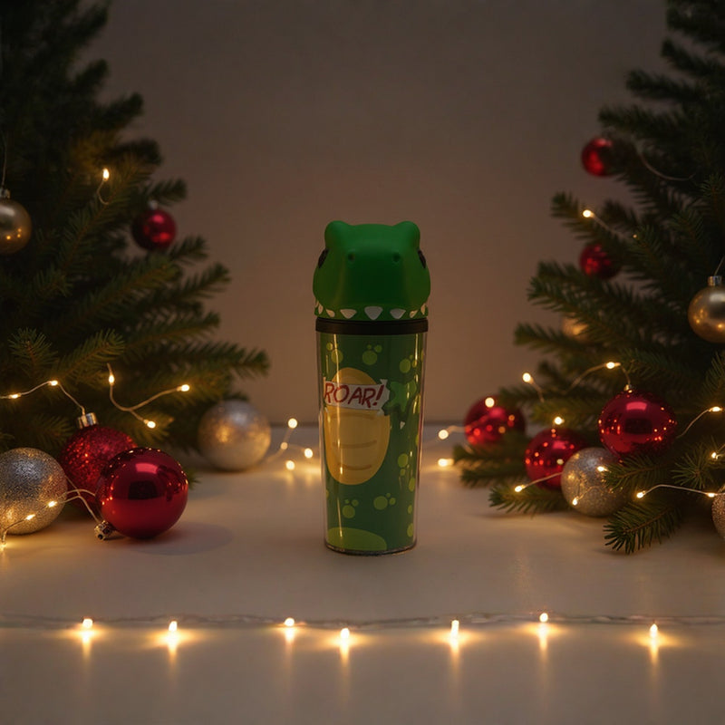 Dinosaur Tumbler for Kids with Cute 3D Dino Lid – Spill &amp; Leakproof Travel Cup with Straw&nbsp;