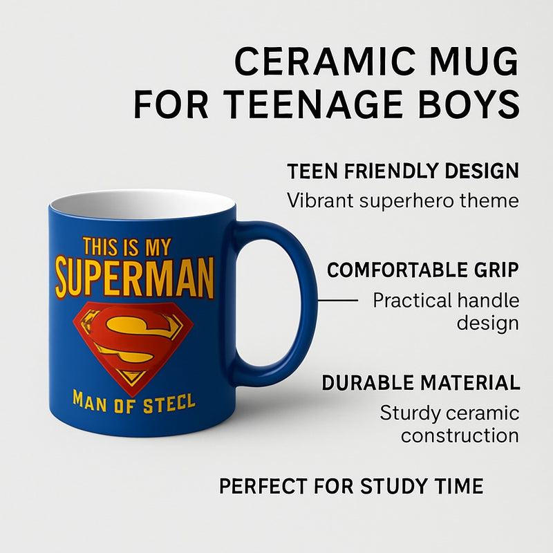 Superman Cup-Heroic Coffee Ceramic Mug 11oz